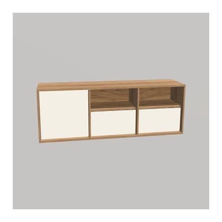 Komoda Flex Design Plus Quick z drzwiczkami, szufladami, półkami otwartymi, 3 moduły